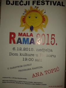 NAJAVA:DJEČJI FESTIVAL MALA RAMA 2015.