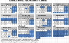 KALENDAR RADA  ZA ŠKOLSKU 2017./2018. GODINU